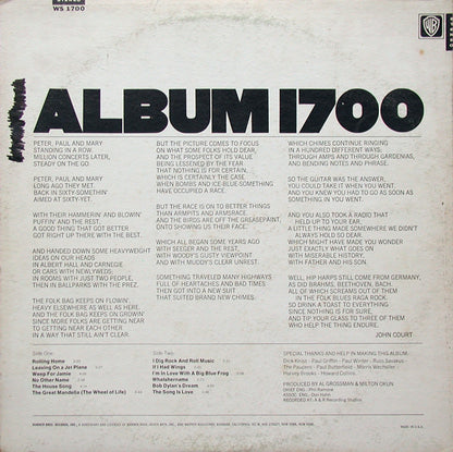 Peter, Paul & Mary : Album 1700 (LP,Album,Stereo)