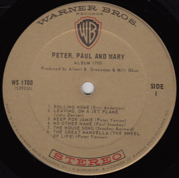 Peter, Paul & Mary : Album 1700 (LP,Album,Stereo)