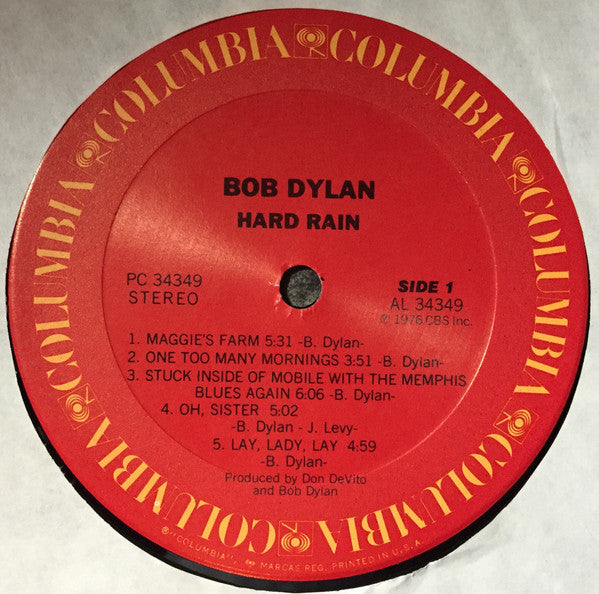 Bob Dylan : Hard Rain (LP,Album,Reissue)