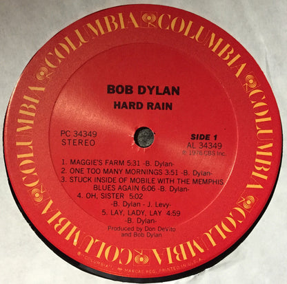 Bob Dylan : Hard Rain (LP,Album,Reissue)