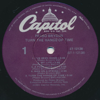 Peabo Bryson : Turn The Hands Of Time (LP,Album)