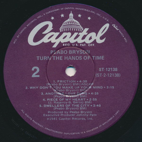 Peabo Bryson : Turn The Hands Of Time (LP,Album)