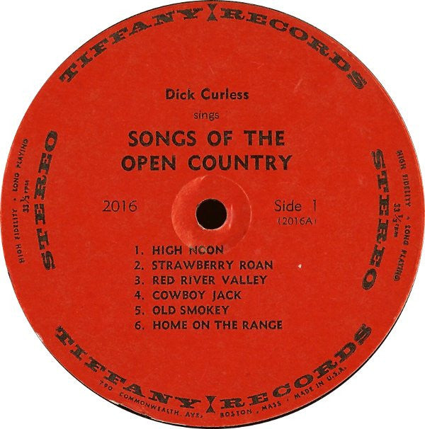 Dick Curless : Songs Of The Open Country (LP,Album,Stereo)