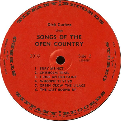 Dick Curless : Songs Of The Open Country (LP,Album,Stereo)