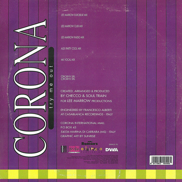 Corona : Try Me Out (12",33 ⅓ RPM,Maxi-Single)