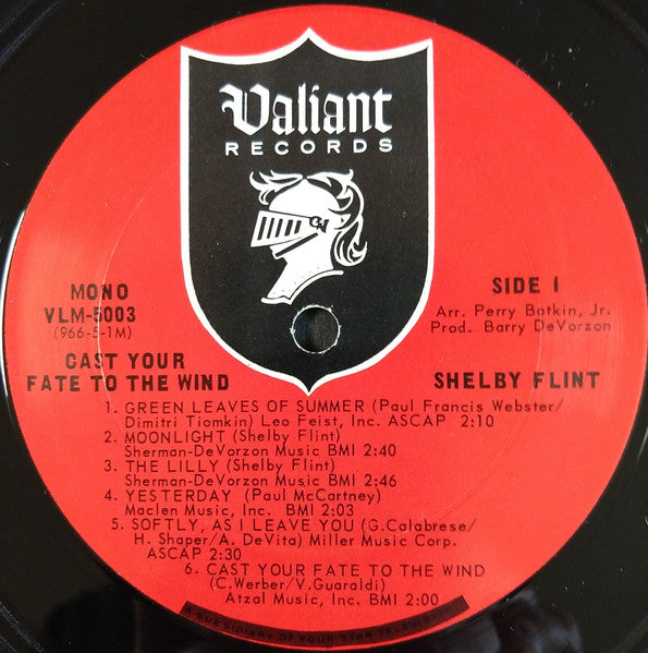Shelby Flint : Cast Your Fate To The Wind (LP,Album,Mono)