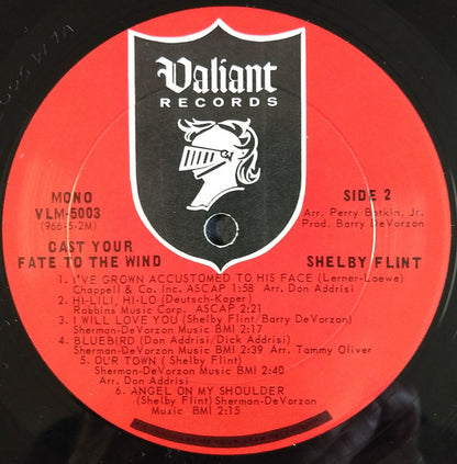 Shelby Flint : Cast Your Fate To The Wind (LP,Album,Mono)