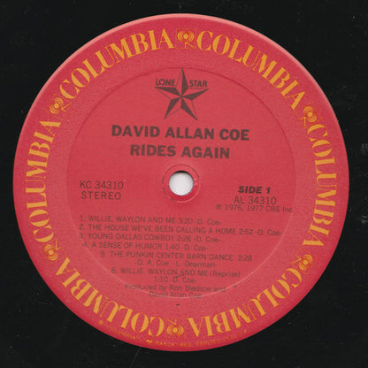 David Allan Coe : Rides Again (LP,Album,Stereo)