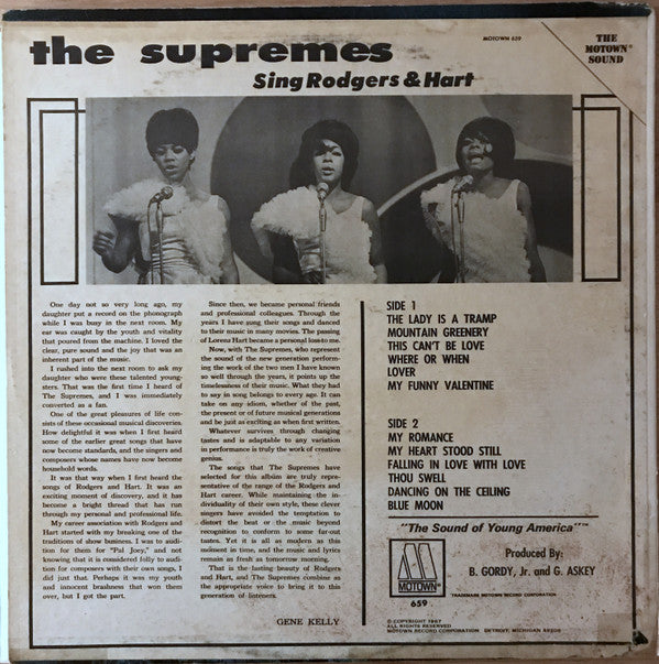 Supremes, The : The Supremes Sing Rodgers & Hart (LP,Album,Stereo)