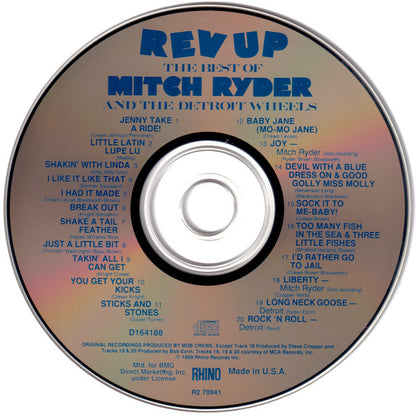 Mitch Ryder & The Detroit Wheels : Rev Up - The Best Of Mitch Ryder & The Detroit Wheels (Compilation,Club Edition,Remastered)