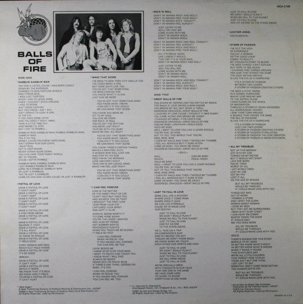 Black Oak Arkansas : Balls Of Fire (LP,Album)