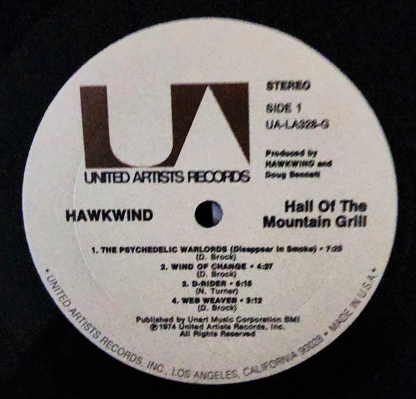 Hawkwind : Hall Of The Mountain Grill (LP,Album)