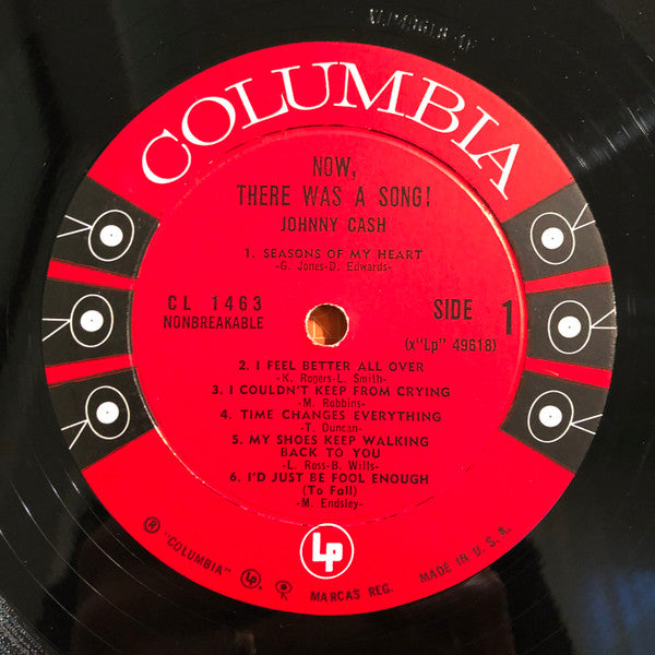 Johnny Cash : Now, There Was A Song! (LP,Album,Mono)