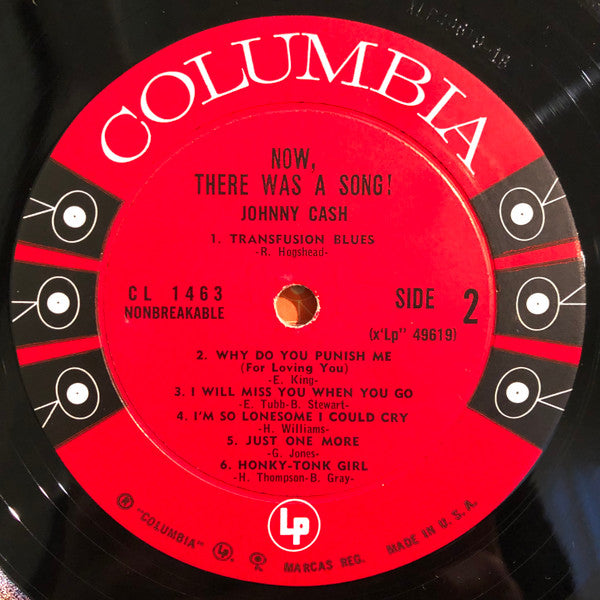 Johnny Cash : Now, There Was A Song! (LP,Album,Mono)