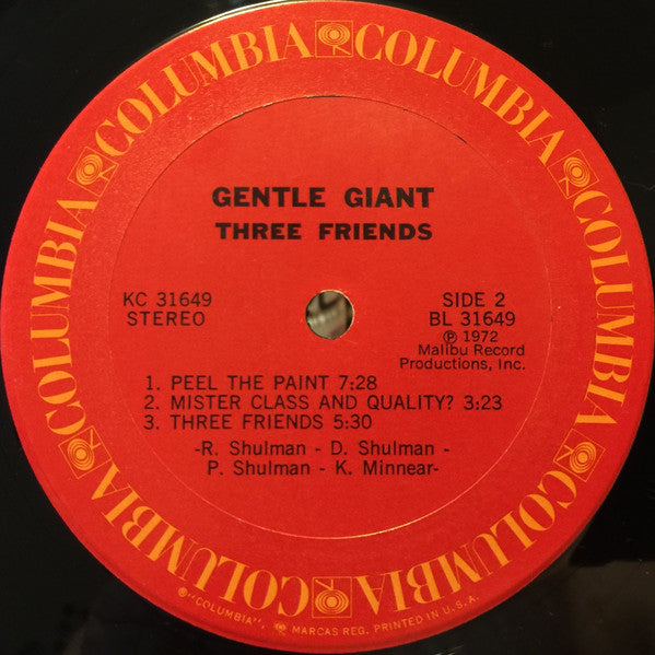 Gentle Giant : Three Friends (LP,Album)