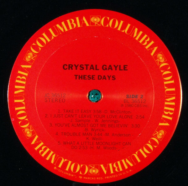Crystal Gayle : These Days (LP,Album,Stereo)