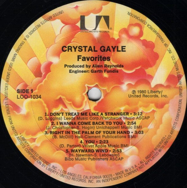 Crystal Gayle : Favorites (LP,Compilation)