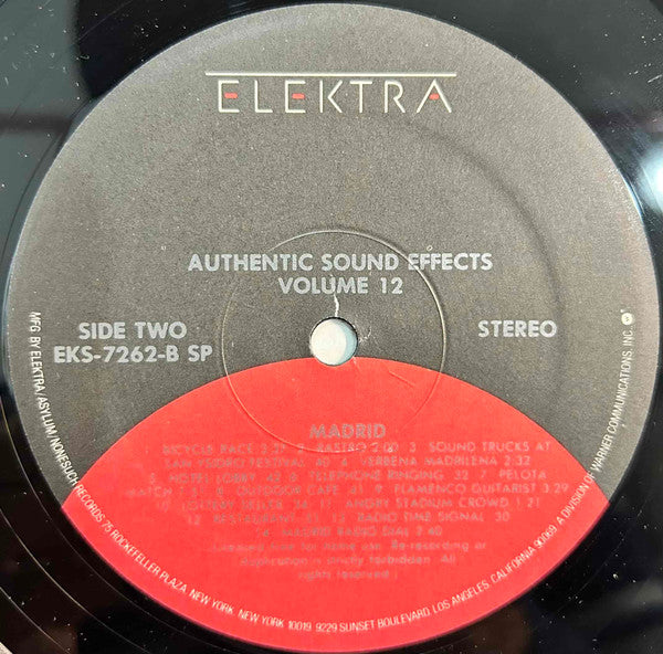 Jac Holzman : Authentic Sound Effects Volume 12 - Rome / Madrid (LP,Album,Reissue,Stereo)
