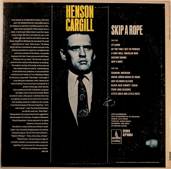 Henson Cargill : Skip A Rope (LP,Album,Stereo)