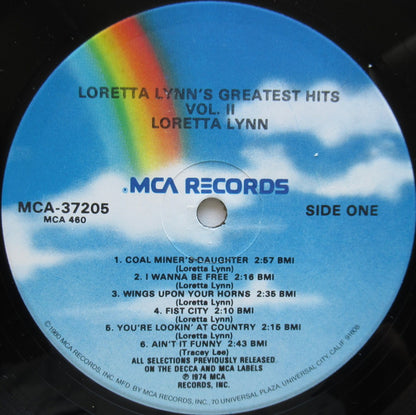 Loretta Lynn : Loretta Lynn's Greatest Hits Vol. II (LP,Compilation,Reissue)