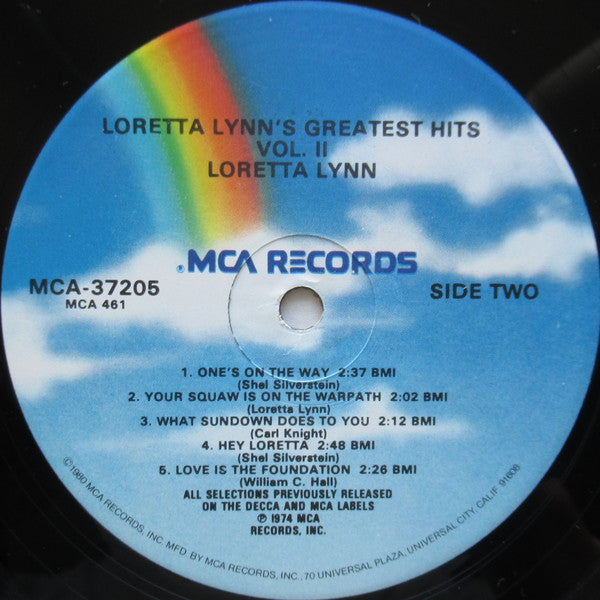 Loretta Lynn : Loretta Lynn's Greatest Hits Vol. II (LP,Compilation,Reissue)