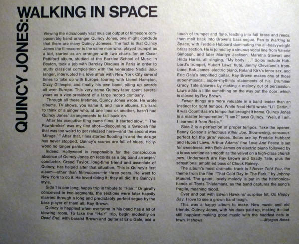 Quincy Jones : Walking In Space (LP,Album,Stereo)