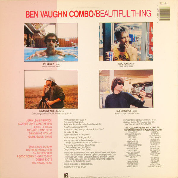 Ben Vaughn Combo : Beautiful Thing (LP,Album)