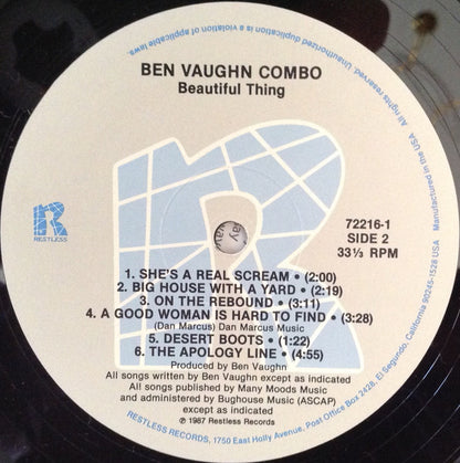 Ben Vaughn Combo : Beautiful Thing (LP,Album)