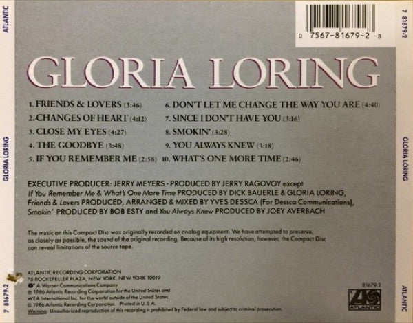 Gloria Loring : Gloria Loring (Album)