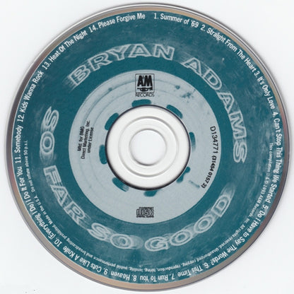 Bryan Adams : So Far So Good (Compilation,Club Edition,Reissue)