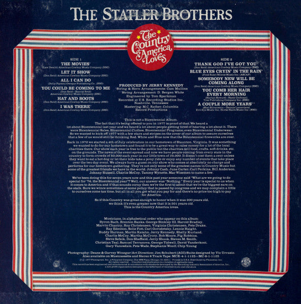Statler Brothers, The : The Country America Loves (LP,Album,Stereo)