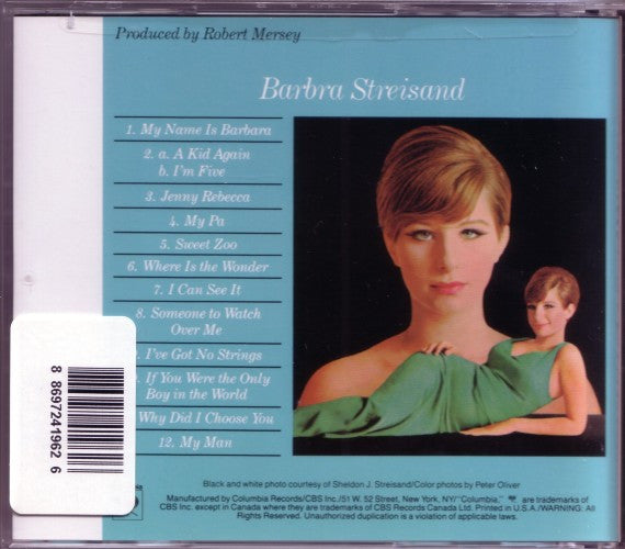 Barbra Streisand : My Name Is Barbra (Album,Remastered)