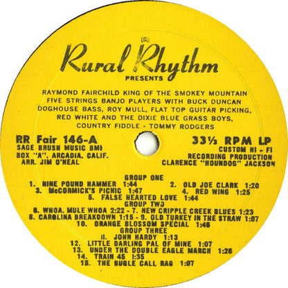 Raymond Fairchild : King Of The Smokey Mountain Banjo Players (LP,Album)