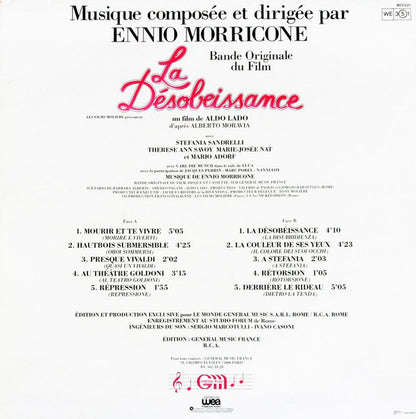 Ennio Morricone : La Désobeissance (Bande Originale Du Film) (LP,Album)