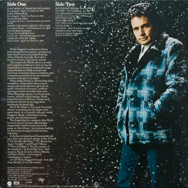 Merle Haggard And Strangers (5), The : If We Make It Through December (LP,Album)