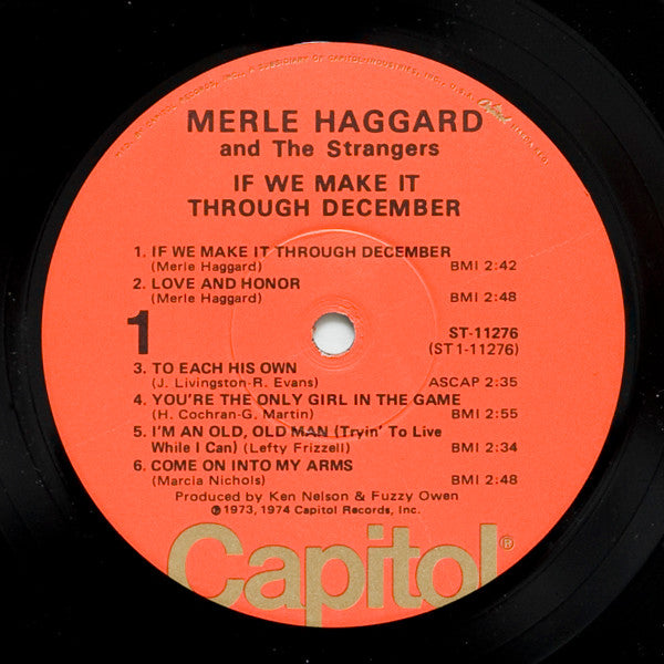 Merle Haggard And Strangers (5), The : If We Make It Through December (LP,Album)