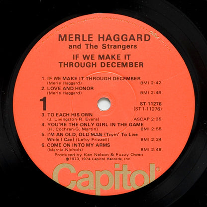 Merle Haggard And Strangers (5), The : If We Make It Through December (LP,Album)