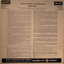 Ludwig van Beethoven - Pablo Casals, Eugene Istomin, Alexander Schneider : Casals Festival At Perpignan, Beethoven / Trio No. 6 In E-Flat Major, Op. 70, No. 2 / Trio No. 4 In B-Flat Major, Op. 11 (LP,Album,Mono)