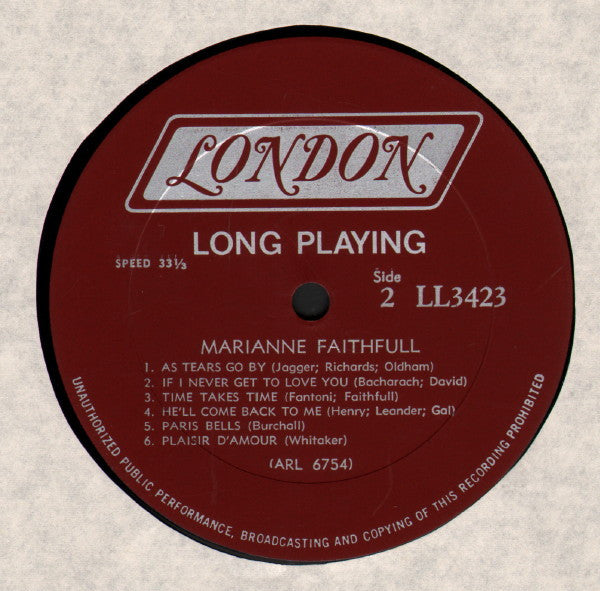 Marianne Faithfull : Marianne Faithfull (LP,Album,Mono)