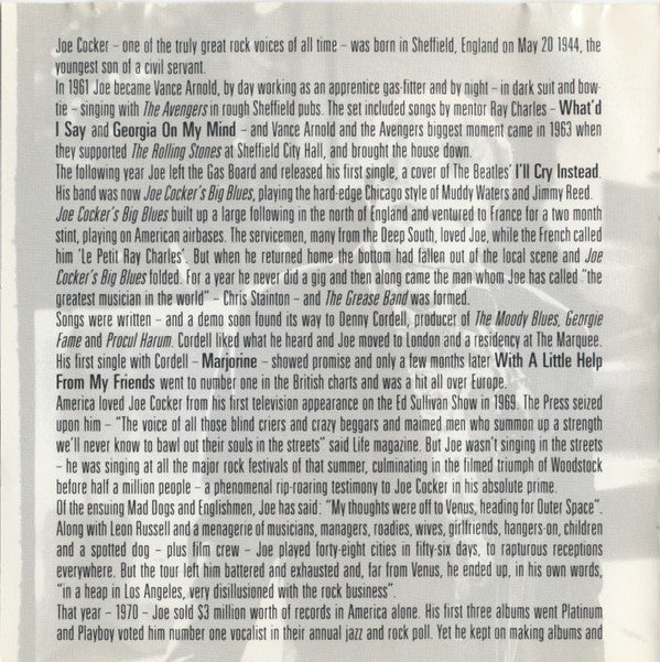 Joe Cocker : The Best Of Joe Cocker (Compilation)