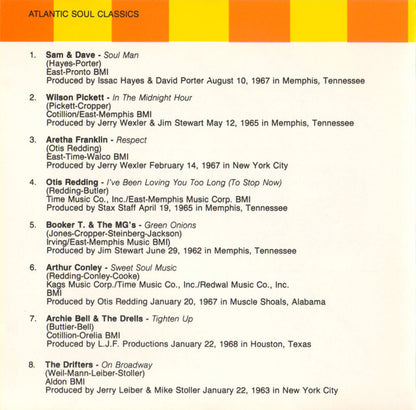 Various : Atlantic Soul Classics (Compilation,Stereo)