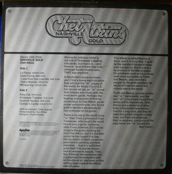 Chet Atkins : Nashville Gold (LP,Album)