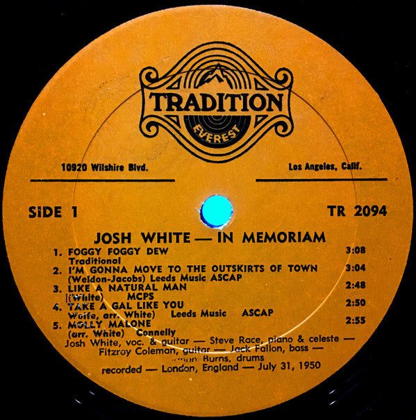 Josh White : In Memoriam (LP,Album,Stereo)