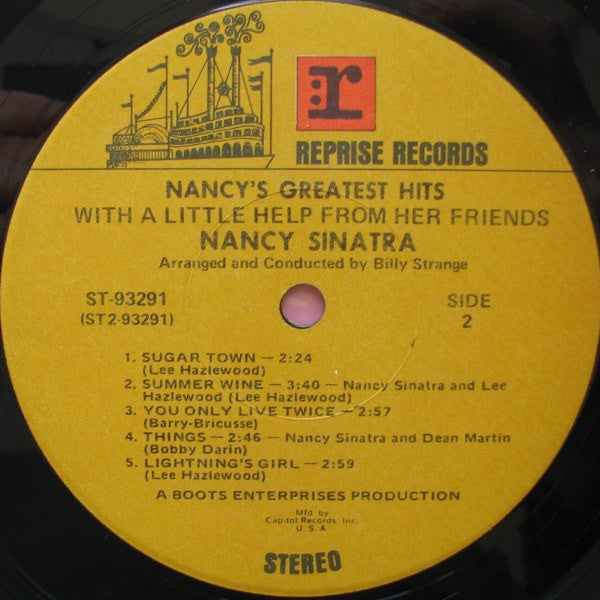 Nancy Sinatra : Nancy's Greatest Hits (LP,Compilation,Club Edition)