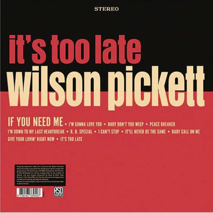 Wilson Pickett : It's Too Late (LP,Album,Repress,Stereo)