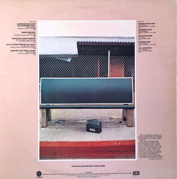 Merle Haggard And Strangers (5), The : A Working Man Can't Get Nowhere Today (LP,Album)
