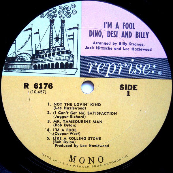 Dino, Desi & Billy : I'm A Fool (LP,Album,Mono)