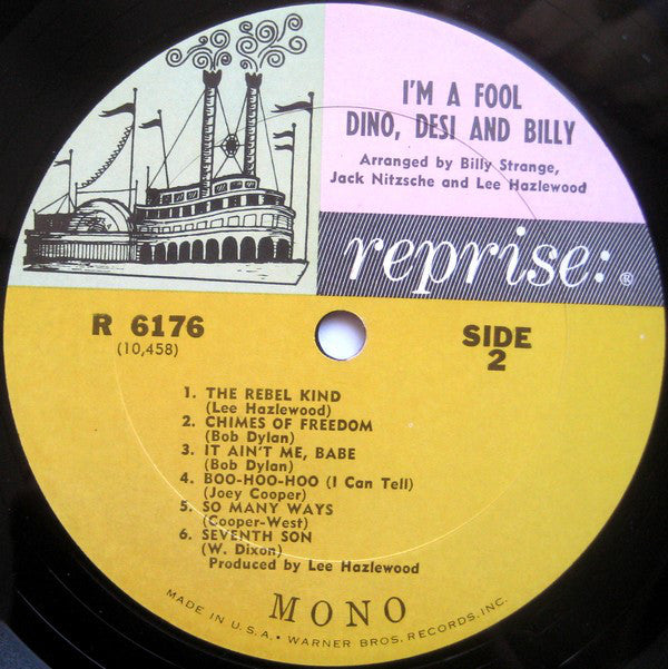 Dino, Desi & Billy : I'm A Fool (LP,Album,Mono)