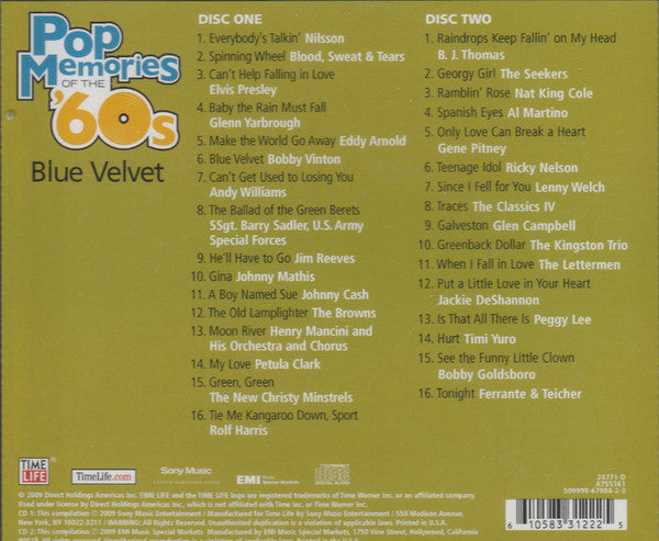 Various : Pop Memories Of The '60s - Blue Velvet (Compilation,Remastered,Stereo)