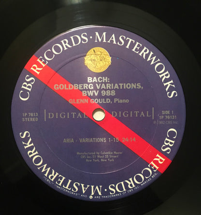 Johann Sebastian Bach, Glenn Gould : The Goldberg Variations (LP,Album,Club Edition,Stereo)